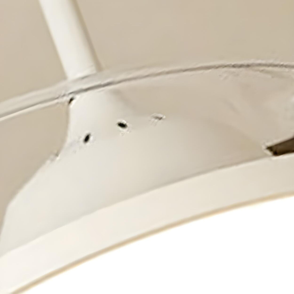 Simple White Round Modern Ceiling Fan with LED Light Image - 10