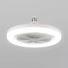 Simple White Round Modern Small Ceiling Fan with Light Image - 4