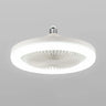 Simple White Round Modern Small Ceiling Fan with Light Image - 5