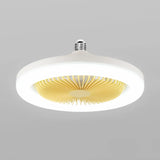 Simple White Round Modern Small Ceiling Fan with Light Image - 6