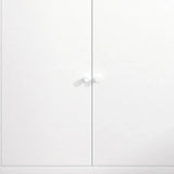 Simple White Steel 5 Shelves Vertical Storage Bookcase Image - 16