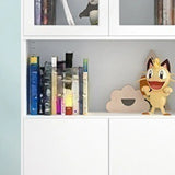 Simple White Steel 5 Shelves Vertical Storage Bookcase Image - 17