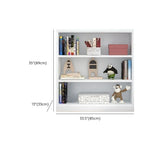 Simple White Steel 5 Shelves Vertical Storage Bookcase #size