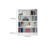 Simple White Steel 5 Shelves Vertical Storage Bookcase Image - 19