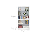Simple White Steel 5 Shelves Vertical Storage Bookcase Image - 20