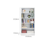Simple White Steel 5 Shelves Vertical Storage Bookcase Image - 23