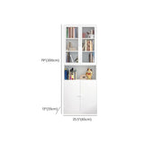 Simple White Steel 5 Shelves Vertical Storage Bookcase Image - 25