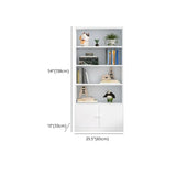 Simple White Steel 5 Shelves Vertical Storage Bookcase Image - 27