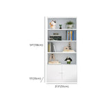 Simple White Steel 5 Shelves Vertical Storage Bookcase Image - 30