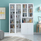 Simple White Steel 5 Shelves Vertical Storage Bookcase Image - 8
