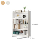 Simple White Vertical Wooden Small Storage Bookcase Image - 32