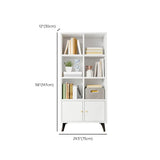 Simple White Wood Modern Cube Storage Wide Bookcases Image - 11