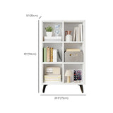Simple White Wood Modern Cube Storage Wide Bookcases #size