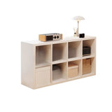 Simple White Wooden Rectangle Small Storage Bookcase Image - 10