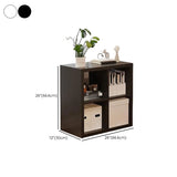 Simple White Wooden Rectangle Small Storage Bookcase #size
