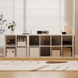 Simple White Wooden Rectangle Small Storage Bookcase Image - 4