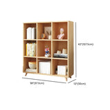 Simple Wood Closed Back Horizontal Organizer Bookcase Image - 47