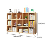 Simple Wood Closed Back Horizontal Organizer Bookcase Image - 51