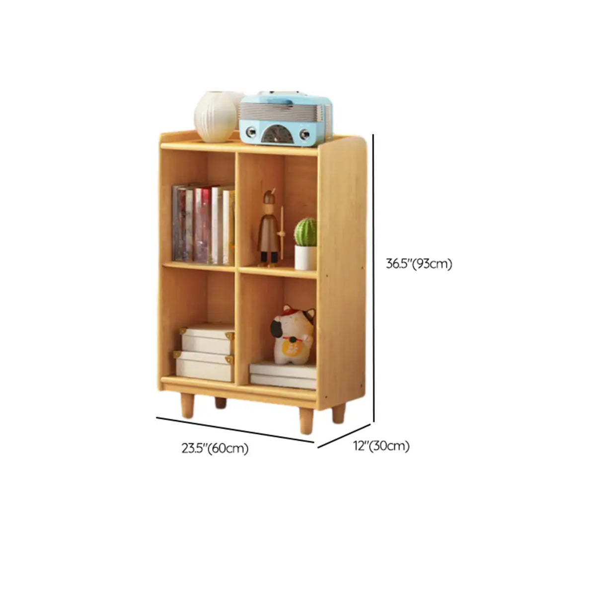 Simple Wood Color Horizontal Closed Medium Bookcase 