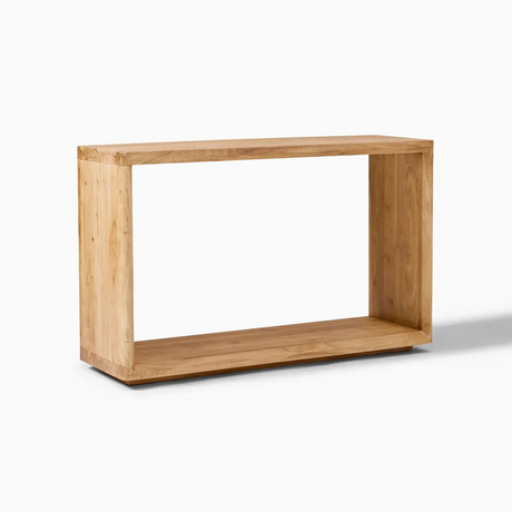 Simple Wood Grain Brown Shelf Standard Console Table Image - 2