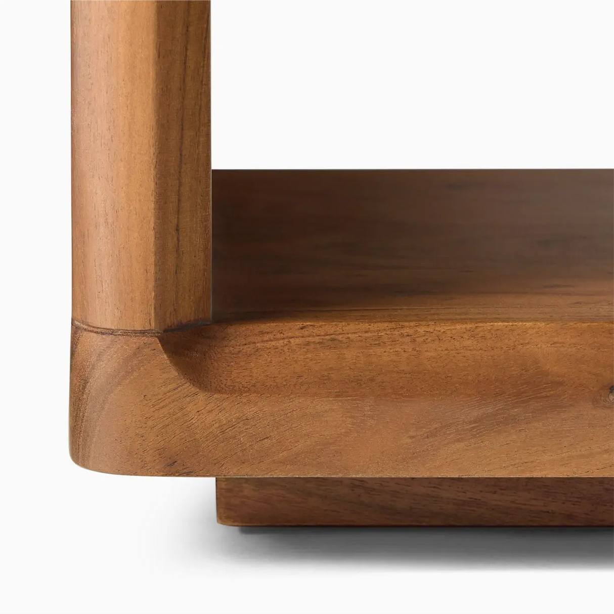 Simple Wood Grain Brown Shelf Standard Console Table Image - 6