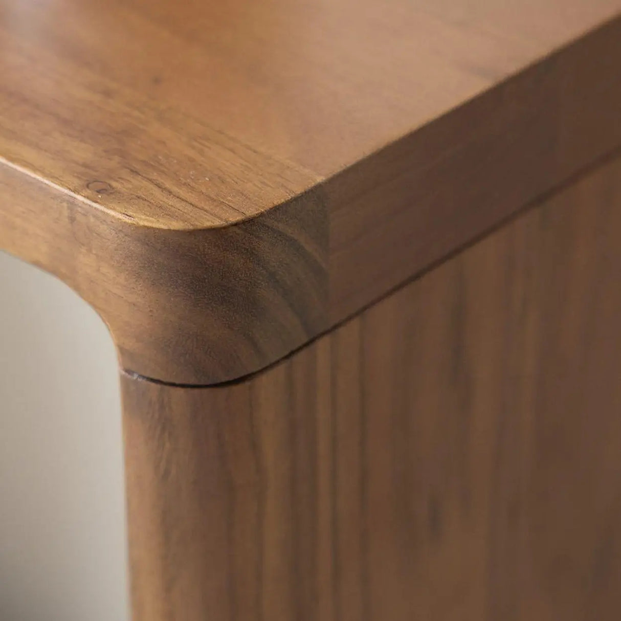 Simple Wood Grain Brown Shelf Standard Console Table Image - 7