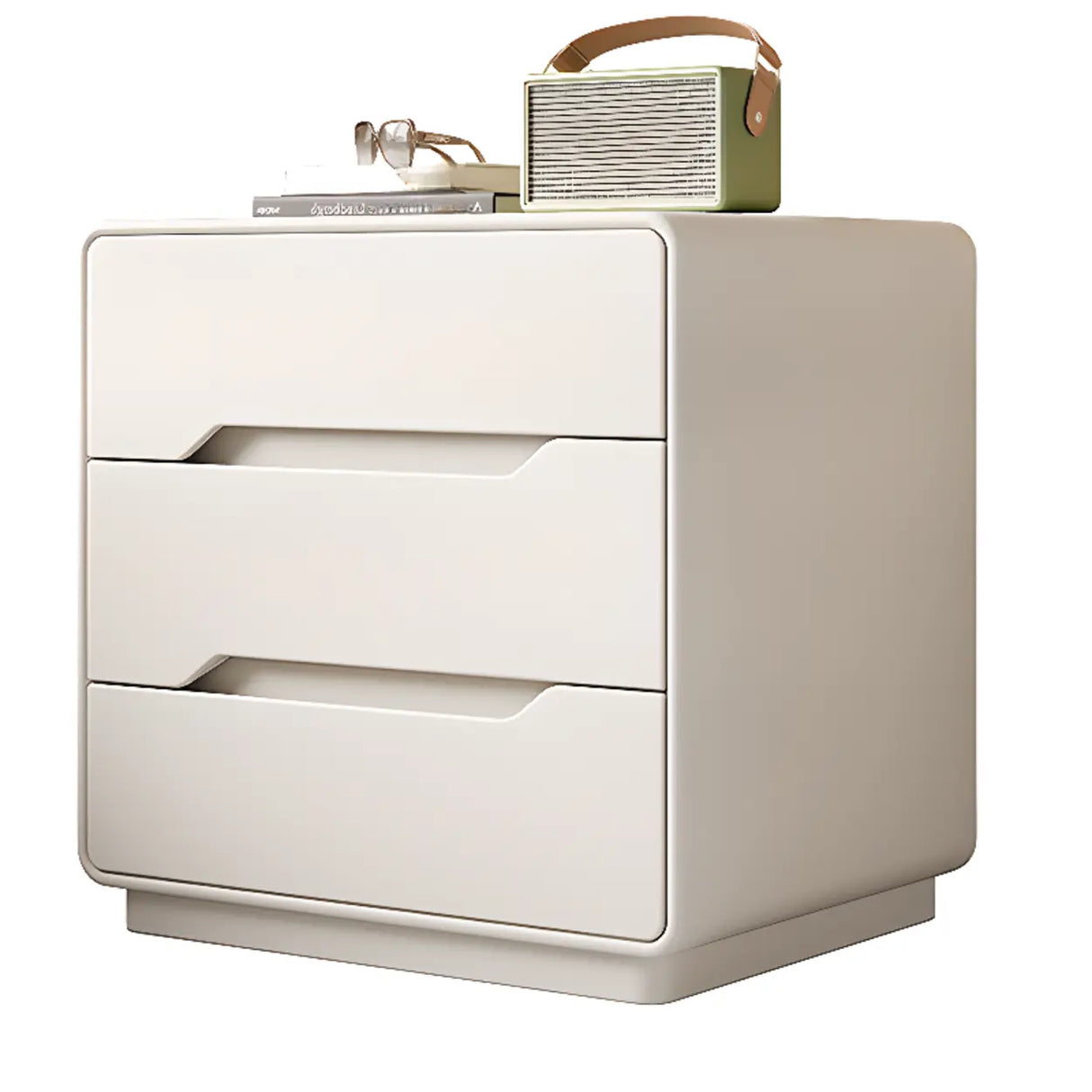Simple Wood Narrow Length Kids Nightstand with Drawers Image - 10