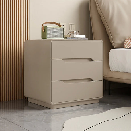 Simple Wood Narrow Length Kids Nightstand with Drawers Image - 2