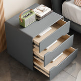 Simple Wood Narrow Length Kids Nightstand with Drawers Image - 4