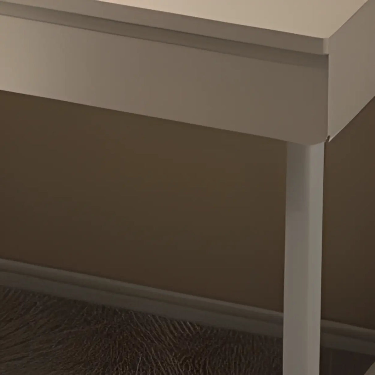 Simple Wood Rectangular Makeup Vanity Storage Table Image - 4