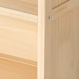 Simple Wood Tone Closed Back Vertical Timber Bookcase Image - 12