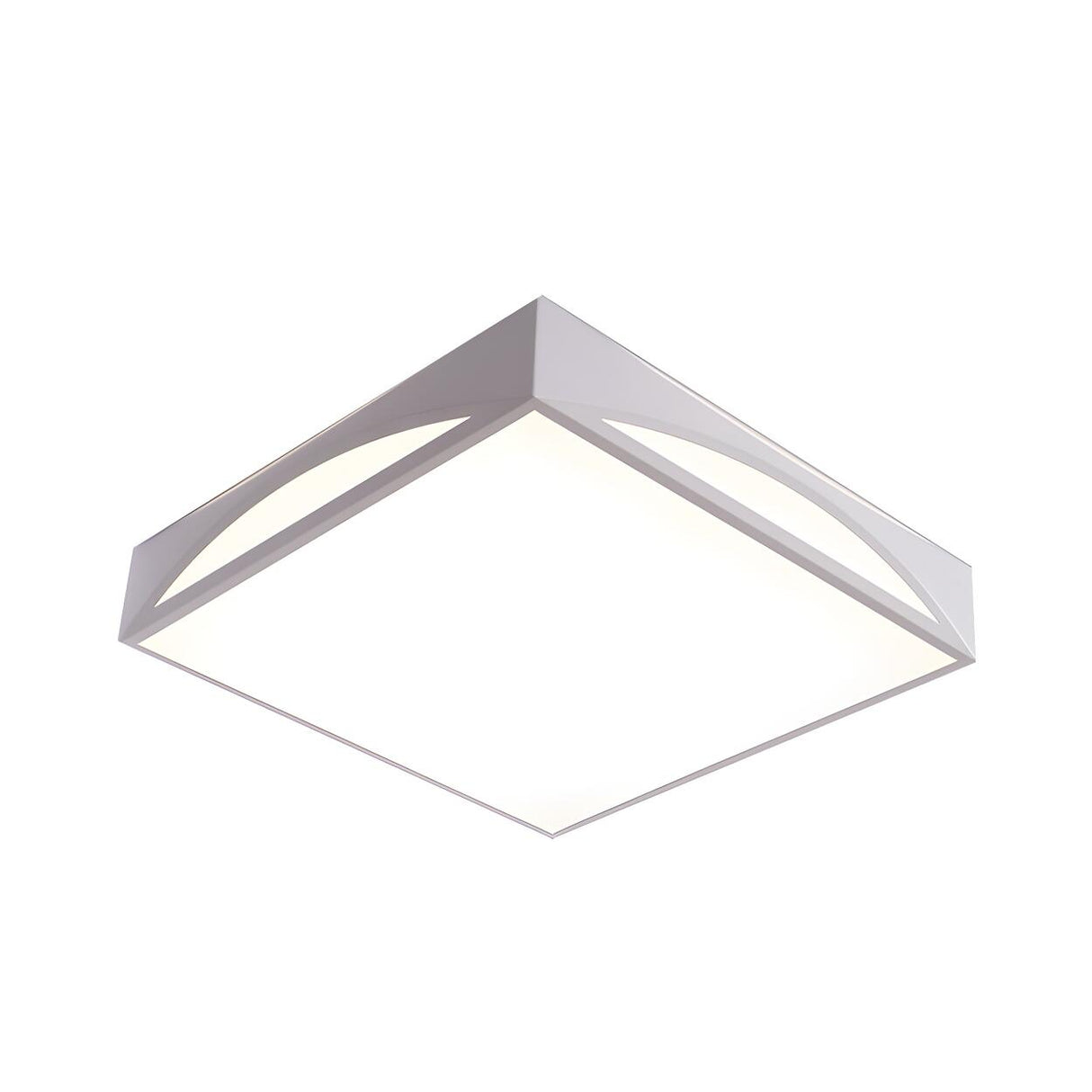Simplicity Black Square LED Flush Mount Ceiling Light Image - 7