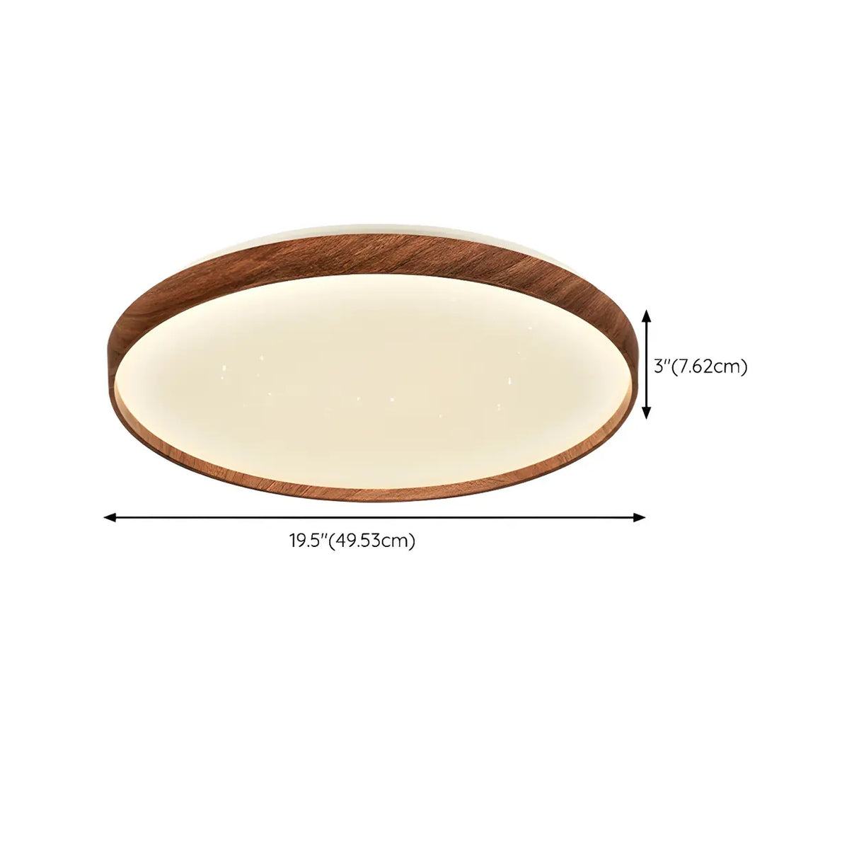 Simplicity Brown Round LED Dimmable Flush Mount Light 