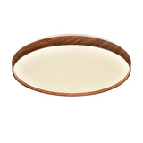 Simplicity Brown Round LED Dimmable Flush Mount Light Image - 5