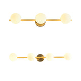 Simplicity Gold Metal White Glass Globe Vanity Light Image - 7