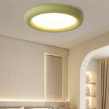 Simplicity Green Round LED Flush Mount Ceiling Light Image - 13