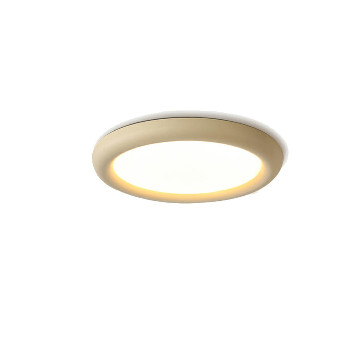 Simplicity Green Round LED Flush Mount Ceiling Light Image - 5