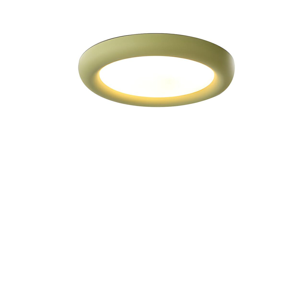Simplicity Green Round LED Flush Mount Ceiling Light Image - 7