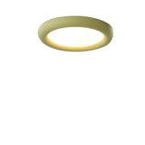 Simplicity Green Round LED Flush Mount Ceiling Light Image - 7