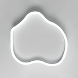 Simplicity White Irregular Geometric Flush Mount Light Image - 10