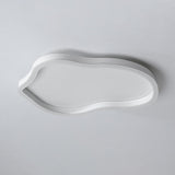 Simplicity White Irregular Geometric Flush Mount Light Image - 7