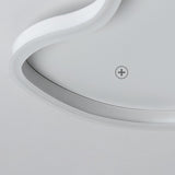 Simplicity White Irregular Geometric Flush Mount Light Image - 9