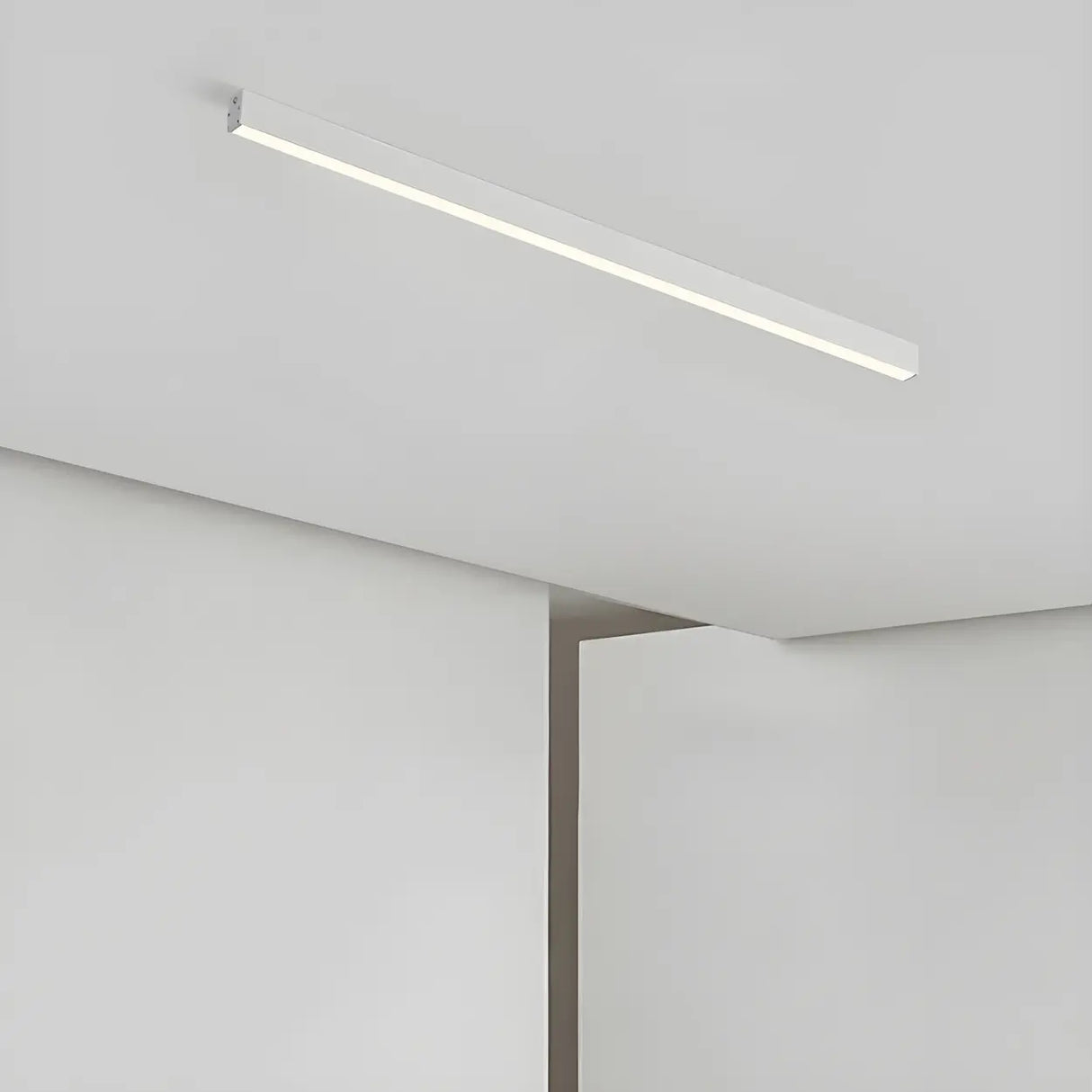 Simplicity White Linear Dimmable LED Flush Mount Light Image - 1