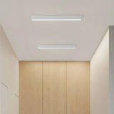 Simplicity White Linear Dimmable LED Flush Mount Light Image - 3