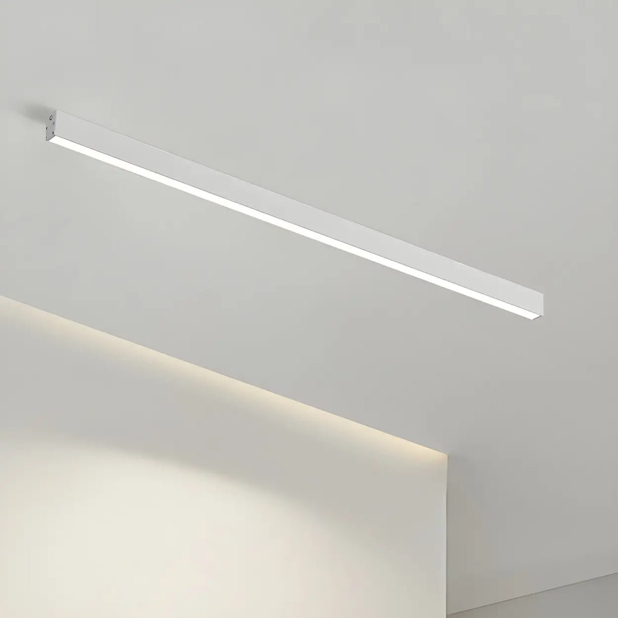 Simplicity White Linear Dimmable LED Flush Mount Light Image - 4