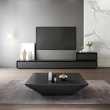 Simplicity Wooden Rectangle Long TV Stand with Drawers Image - 4