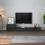 Simplicity Wooden Rectangle Long TV Stand with Drawers Image - 6