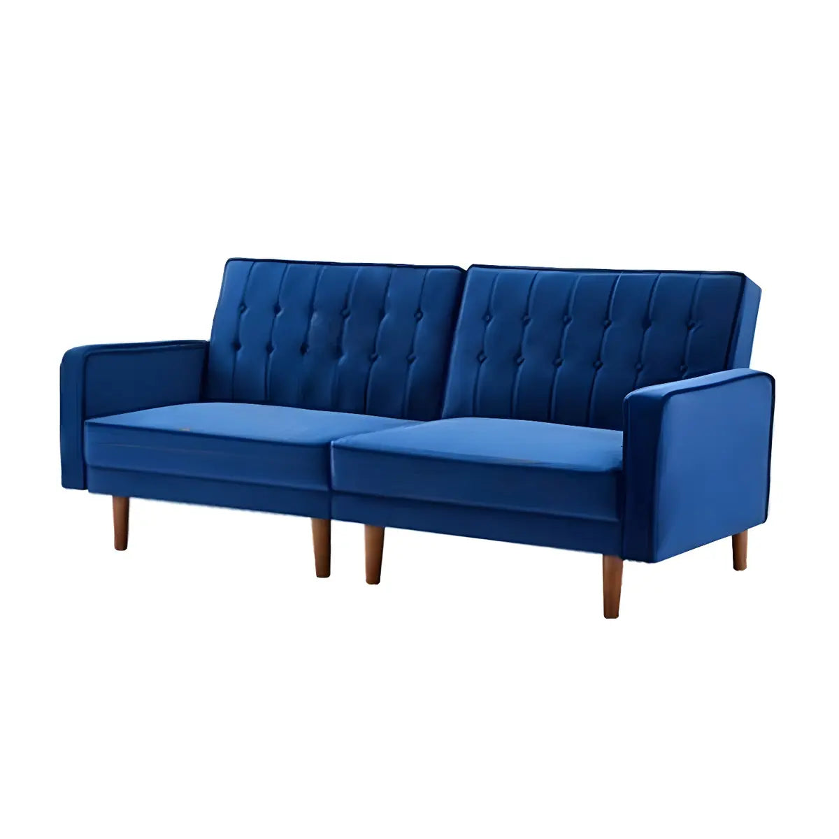 Simplicity Yellow Velvet Square Arm Tufted Back Sofa Image - 8