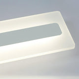 Simplistic Corridor White Strip LED Flush Mount Light Image - 10