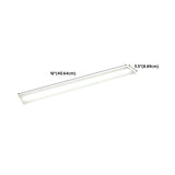 Simplistic Corridor White Strip LED Flush Mount Light #size